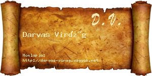 Darvas Virág névjegykártya